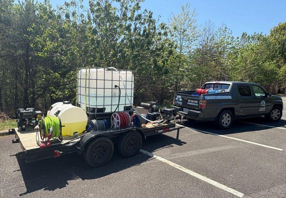 The LKN Pressure Pros trailer rig and truck, Lake Norman NC